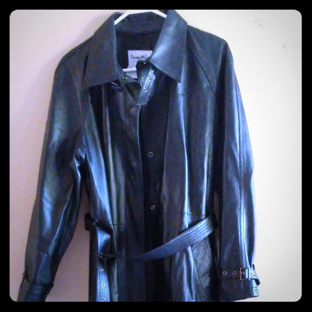 Pamela McCoy Leather Coat